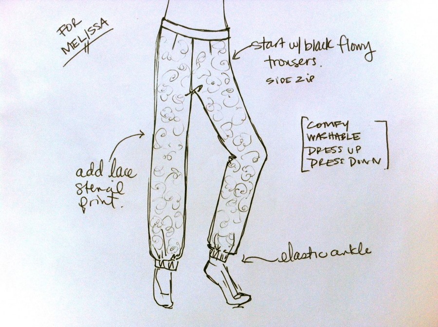 The Trouser Refashion Swap: Elastic Hem Trousers {tutorial}