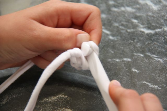 Pull that yarn over through the loop on the hook and repeat.